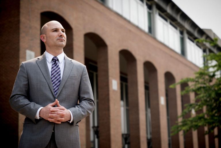 Fairfax prosecutor Steve Descano photographed in Fairfax, Virginia.