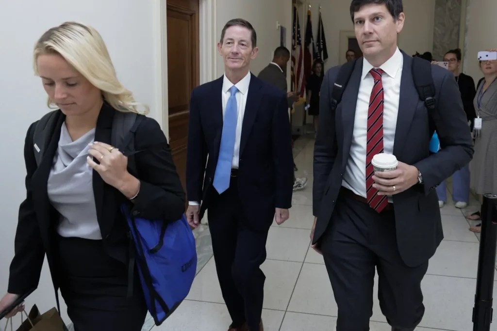 Bruce Reed, former deputy chief of staff to President Joe Biden, arrives on Capitol Hill to interview before the House Oversight Committee on Tuesday, Aug. 5, 2025. (Graeme Jennings/Washington Examiner)