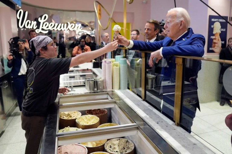 Former President Joe Biden has kept up his ice cream habit after leaving office.