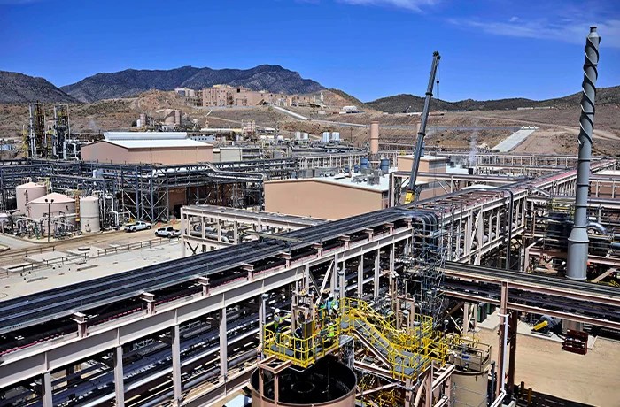 Portions of stage 2 processing are seen the at MP Materials mine in Mountain Pass, California. The mine is the only rare-earth mining and processing facility in the U.S. (David Becker/ZUMA Press Wire via Newscom)