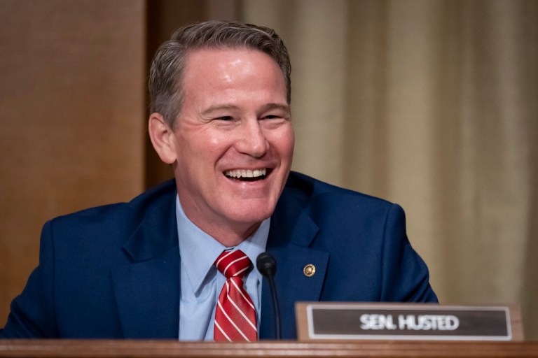 Sen. Jon Husted, R-Ohio, speaks during the confirmation hearing of Dr. Jay Bhattacharya, President Donald Trump's choice to be Director of the National Institutes of Health, before the Senate Health, Education, Labor, and Pensions Committee, at Capitol Hill in Washington, Wednesday, March 5, 2025. 