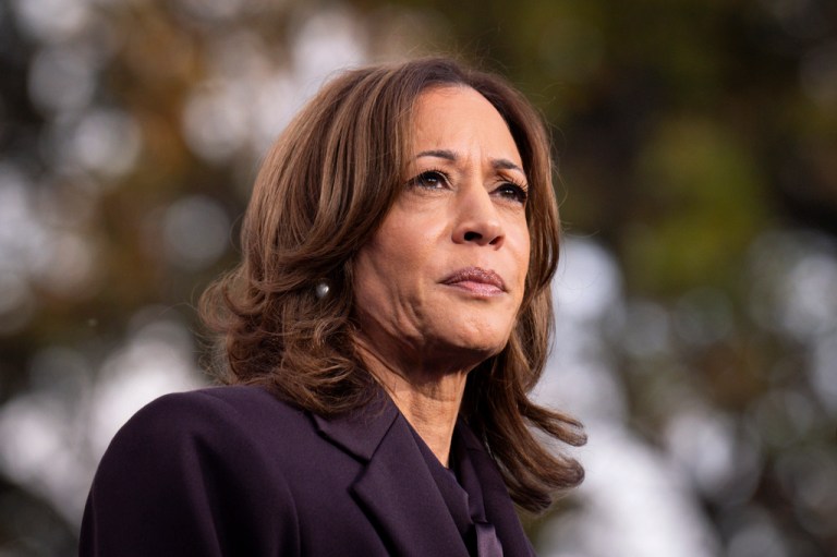 Democratic presidential nominee Vice President Kamala Harris speaks, Nov. 6, 2024, in Washington.