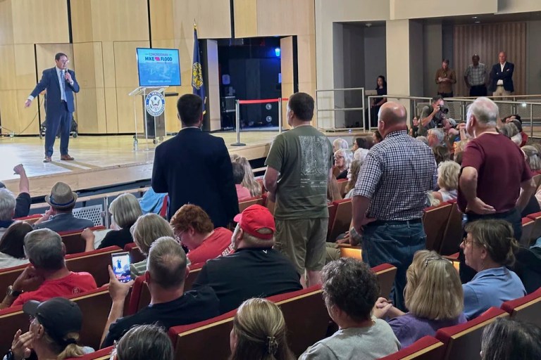 Republicans brave rowdy town halls to sell Trump’s ‘big, beautiful’ law