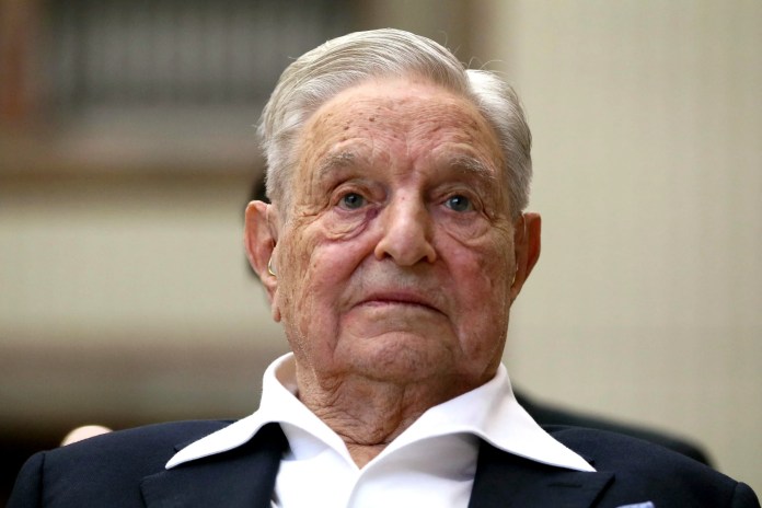 George Soros, Founder and Chairman of the Open Society Foundations, looks before the Joseph A. Schumpeter award ceremony in Vienna, Austria, June 21, 2019. Soros's Open Society Foundations announced a leadership change Monday, March 11, 2024, with President Mark Malloch-Brown stepping down and a senior leader, Binaifer Nowrojee, appointed to the role.