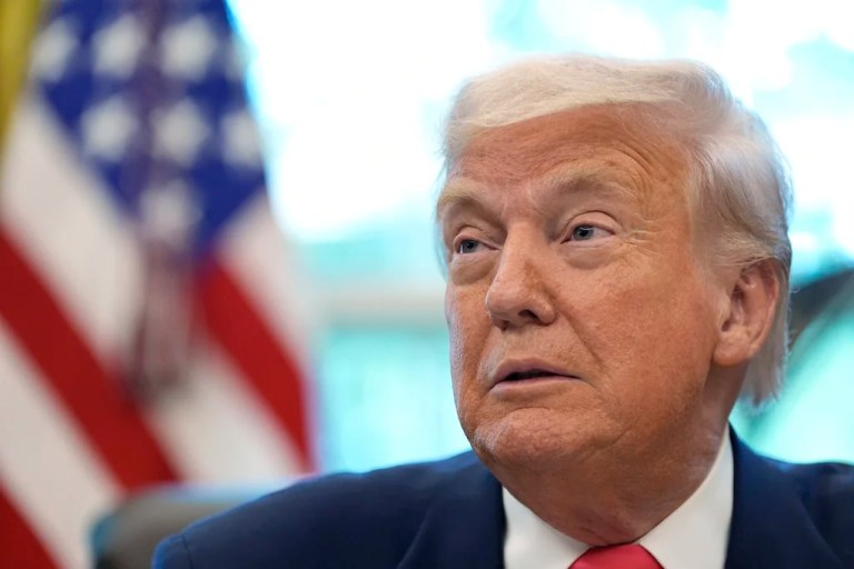 President Donald Trump did his best to avoid questions on reports he hopes to talk Russian President Vladimir Putin into a ceasefire in Ukraine by offering up rare earth minerals.