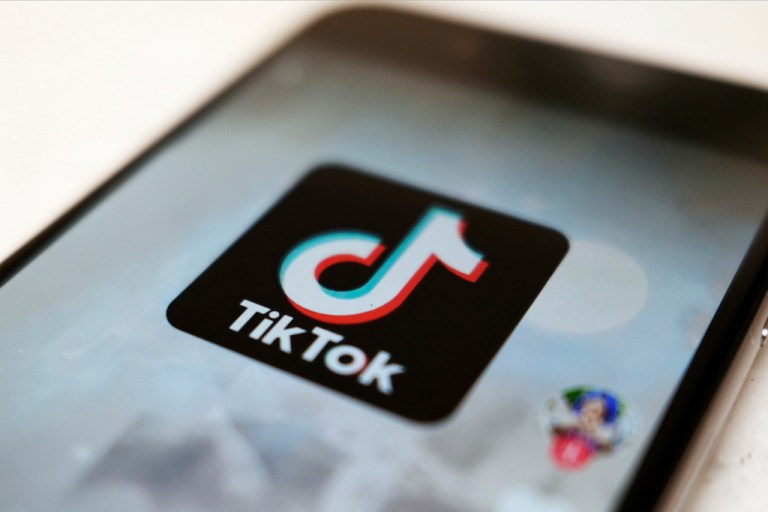 The TikTok app on a smartphone screen