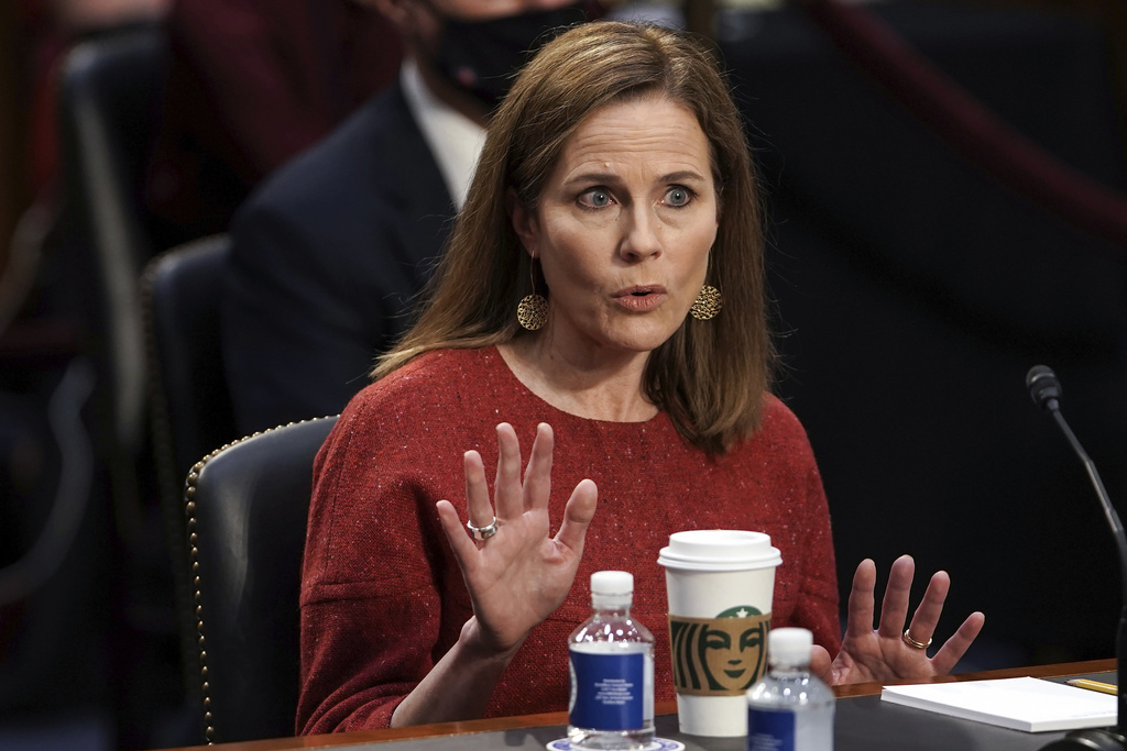 Barrett says thinking about Supreme Court as ‘Left and Right’ is wrong