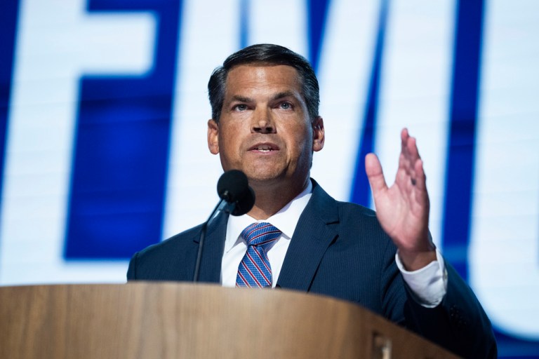 Geoff Duncan, former Lt. Gov. of Georgia, speaks on the third night of the Democratic National Convention at the United Center in Chicago, Ill., on Wednesday, August 21, 2024