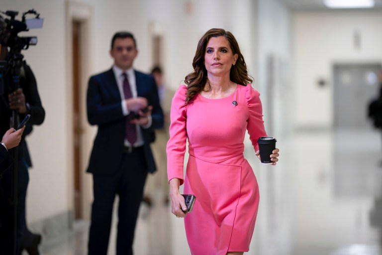 Rep. Nancy Mace, R-S.C., walks at the Capitol in Washington, Wednesday, Dec. 13, 2023.
