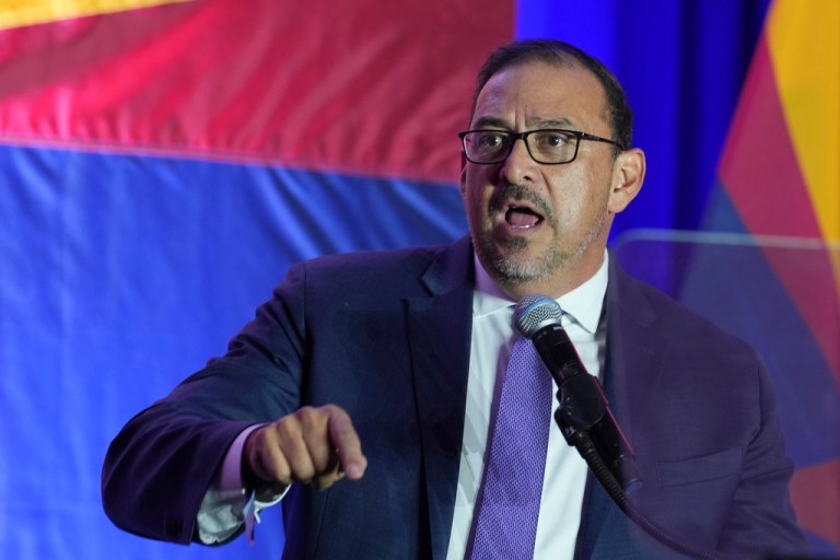 Arizona Secretary of State Adrian Fontes speaks