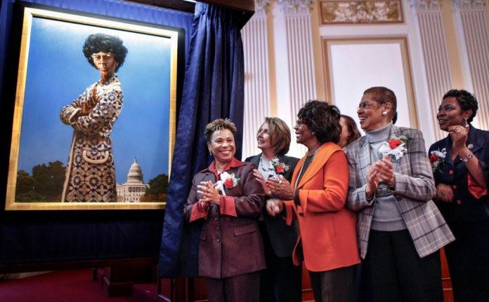 Nancy Pelosi, Barbara Lee, Maxine Waters, Eleanor Holmes Norton, Yvette Clarke
