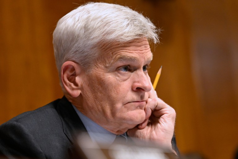 Sen. Bill Cassidy (R-LA) listens to Secretary of Health and Human Services Robert F. Kennedy Jr.