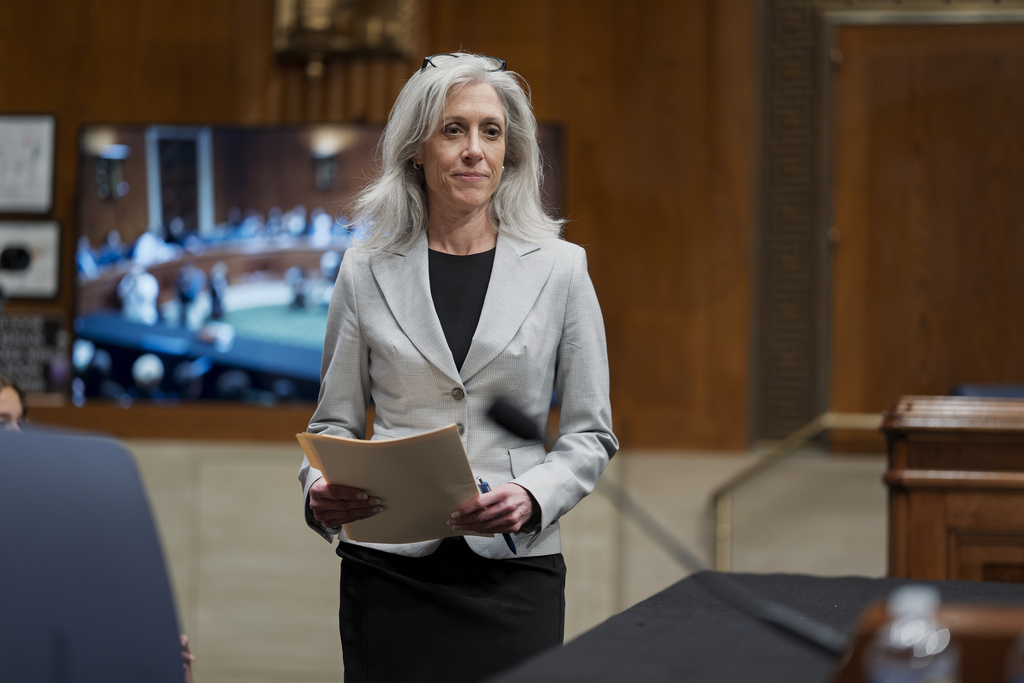 Susan Monarez, President Donald Trump's nominee to be director of the Centers for Disease Control and Prevention, arrives to testify before the Senate HELP Committee, at the Capitol in Washington, Wednesday, June 25, 2025.