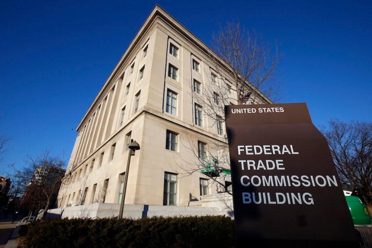 FILE - The Federal Trade Commission building is seen, Jan. 28, 2015, in Washington. (AP Photo/Alex Brandon, File)