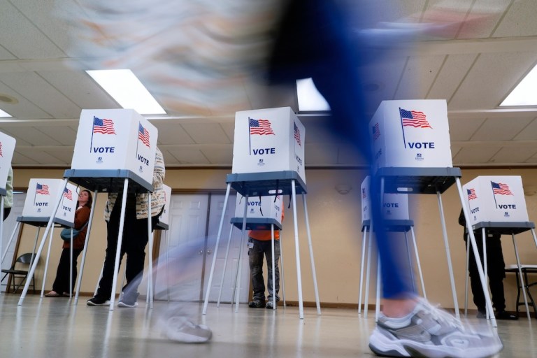 People vote Nov. 5, 2024, in Oak Creek, Wis. (AP Photo/Morry Gash, File)