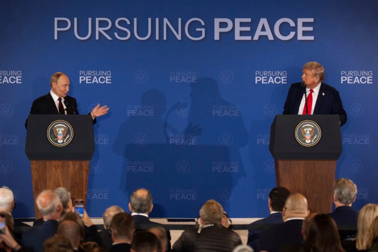 President Donald Trump and Russian President Vladimir Putin.