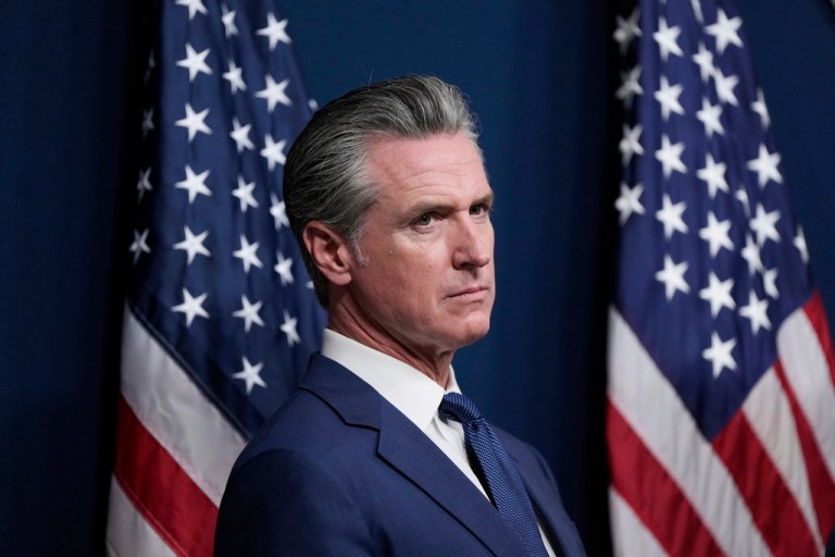 California Gov. Gavin Newsom (D).
