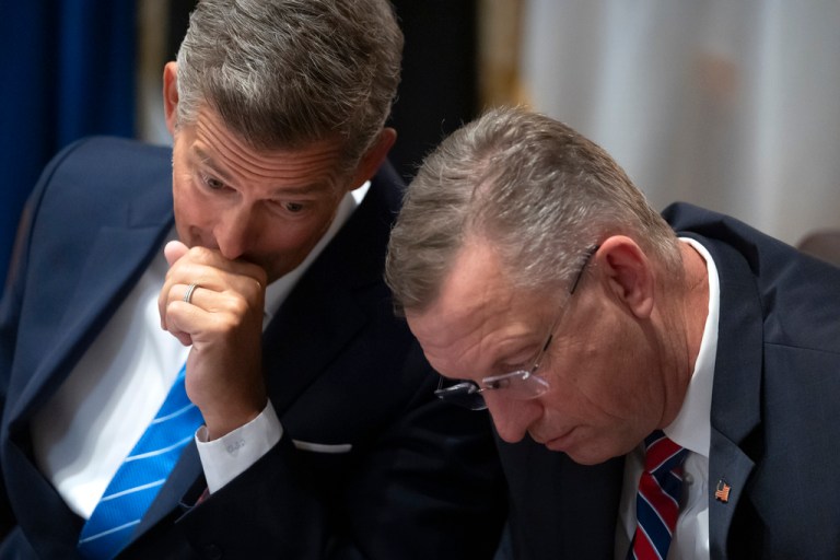 Sean Duffy with Doug Collins at cabinet meeting.