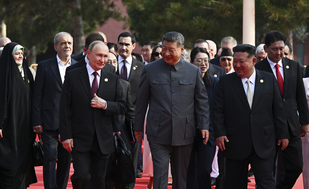 Trump tells Xi to give Putin and Kim his regards at parade ‘as you conspire’ against US