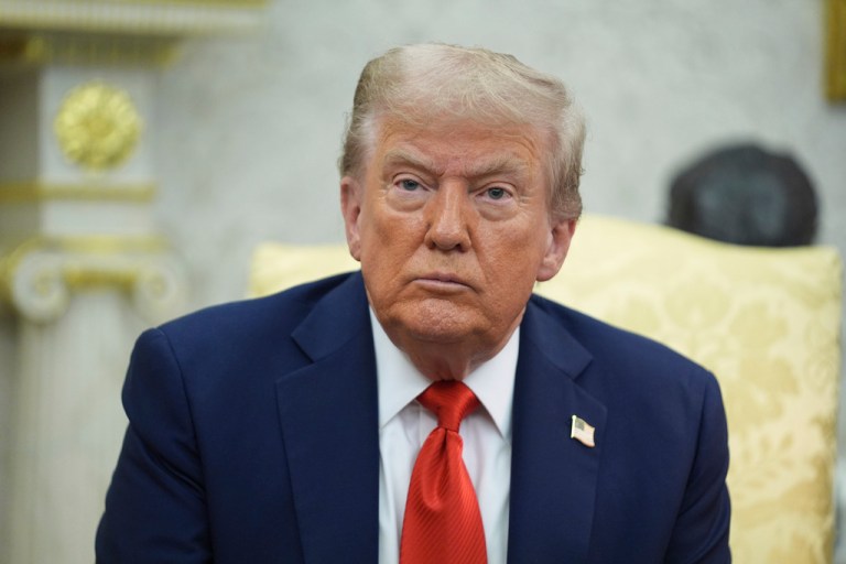 President Donald Trump in the Oval Office of the White House.