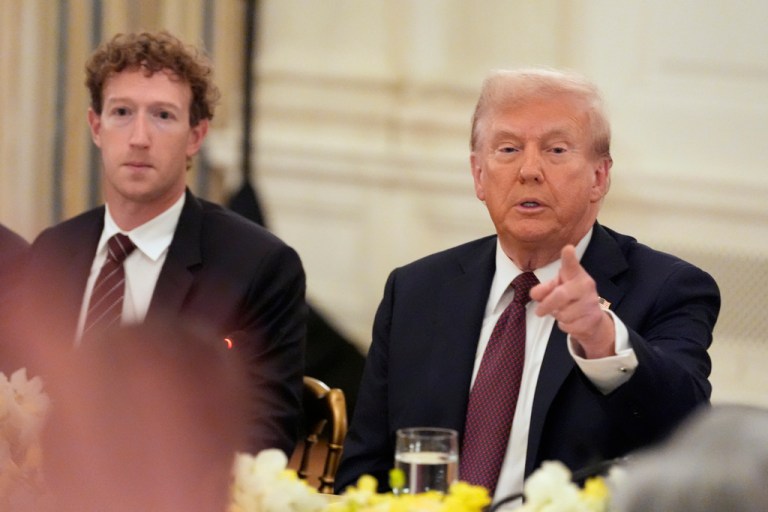 President Donald Trump and Meta CEO Mark Zuckerberg