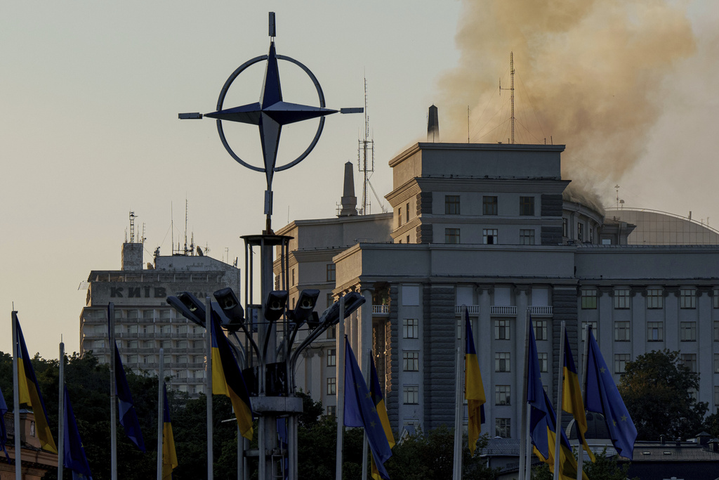 Russia damages Ukrainian government building in largest attack since war began