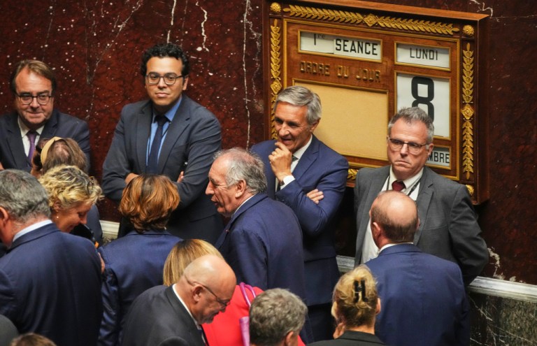 French Prime Minister François Bayrou in parliament.