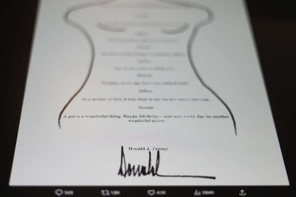 Patel will investigate Epstein estate over Trump claim of letter forgery