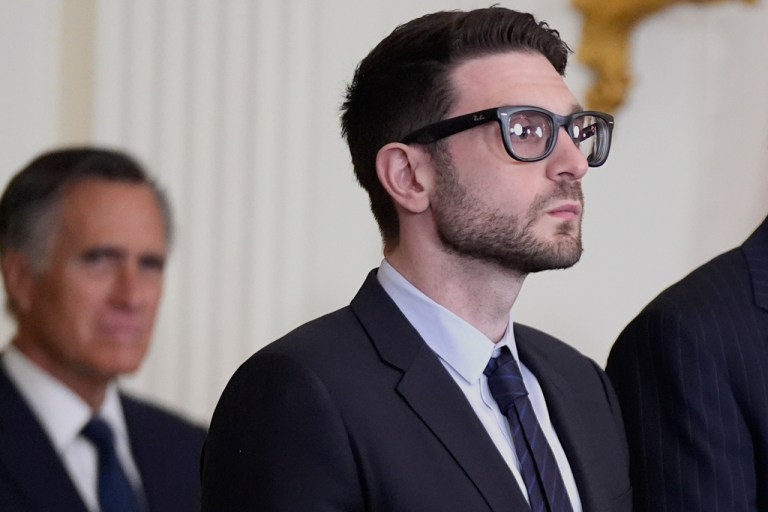 Alex Soros in the East Room of the White House.