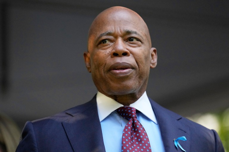 Mayor Eric Adams attends the 9/11 memorial ceremony in New York City.