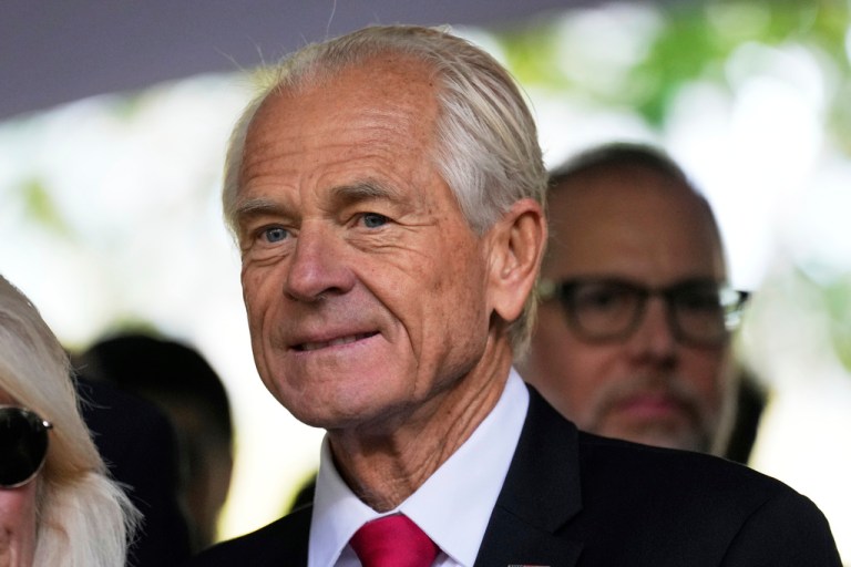 Peter Navarro attends the 9/11 memorial ceremony in New York City.