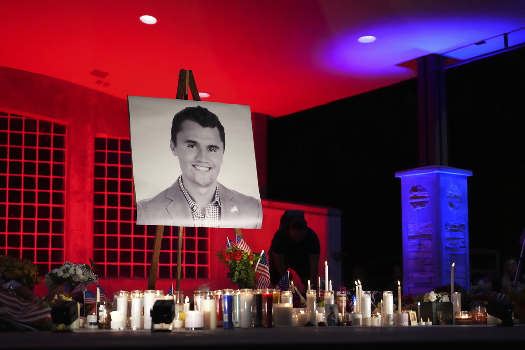 Charlie Kirk’s show continues with his chair ‘open and empty’