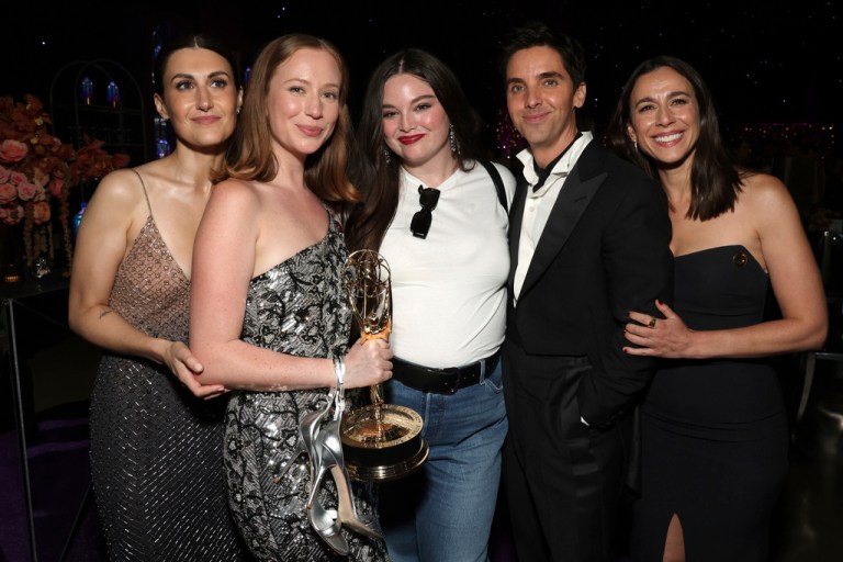 Hannah Einbinder, Megan Stalter, Paul W. Downs, and Lucia Aniello.