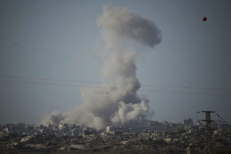 Smoke rises to the sky.
