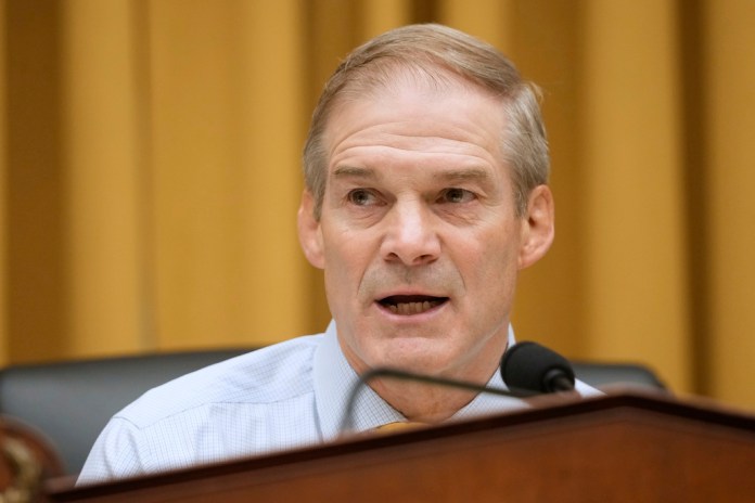 Committee Chairman Rep. Jim Jordan, R-Ohio, speaks as FBI Director Kash Patel appears before the House Judiciary Committee, on Capitol Hill in Washington, Wednesday, Sept. 17, 2025.