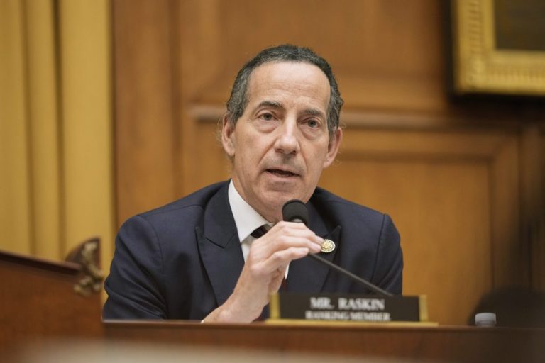 Jamie Raskin speaks as FBI Director Kash Patel appears before the House Judiciary Committee.