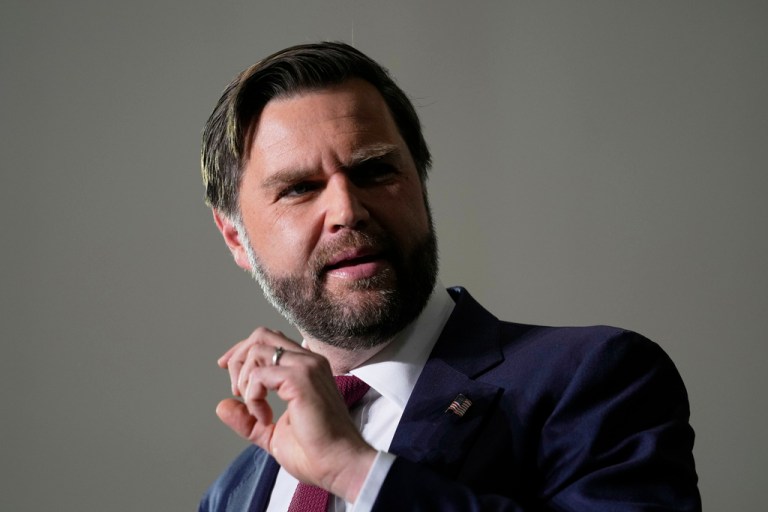JD Vance gives an address
