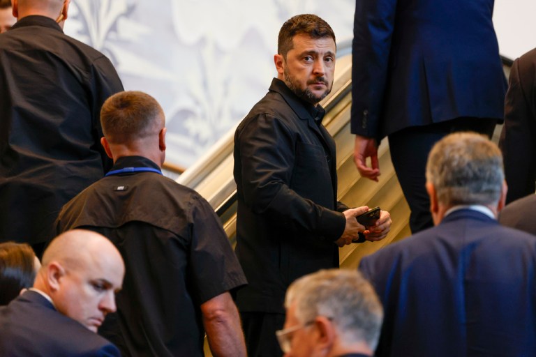 Ukrainian President Volodymyr Zelensky at the U.N. General Assembly.
