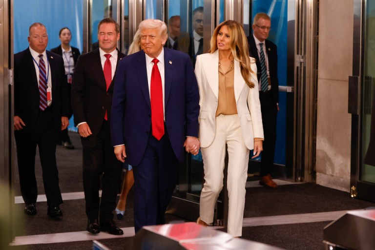 President Donald Trump and first lady Melania Trump.