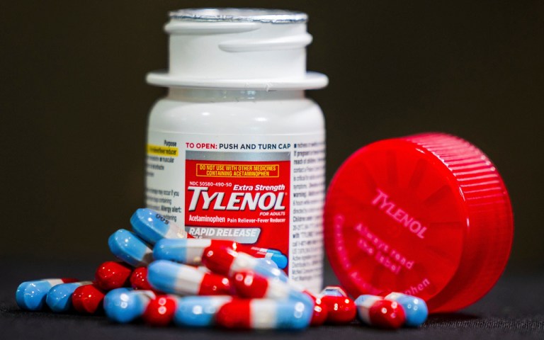 A bottle of extra strength Tylenol