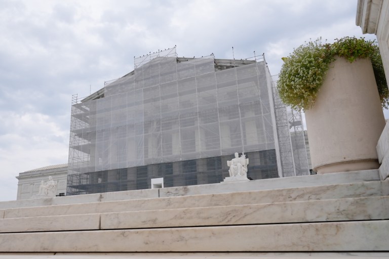 The Supreme Court is seen Wednesday, Sept. 24, 2025, in Washington. (AP Photo/Mariam Zuhaib)