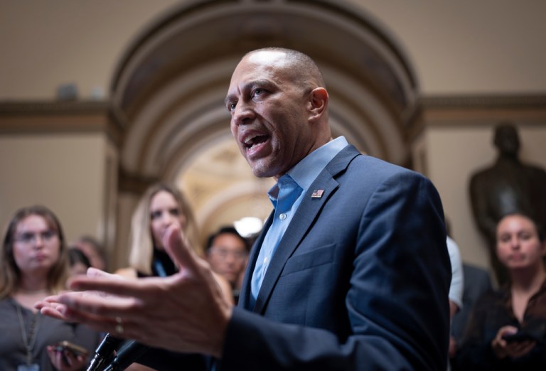 House Minority Leader Hakeem Jeffries, D-N.Y., holds a news conference