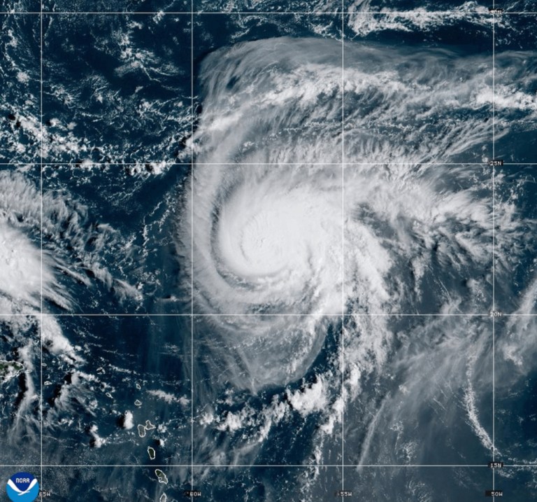 Satellite image of Hurricane Humberto