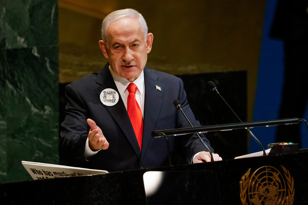 Netanyahu claims his UN speech carried on cellphones in Gaza
