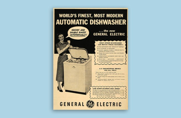 1950 General Electric dishwasher ad