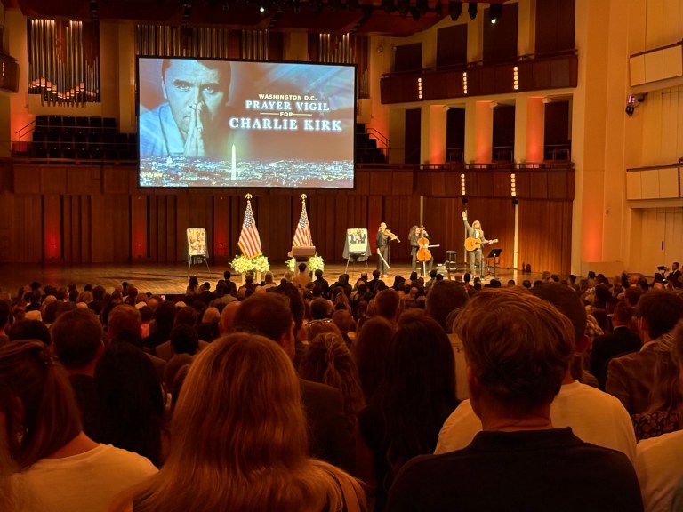 Charlie Kirk vigil.
