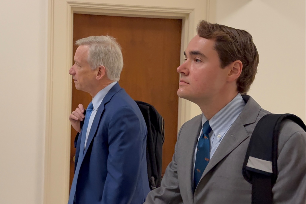 Ex-Biden spokesman Andrew Bates arrives for interview in autopen investigation