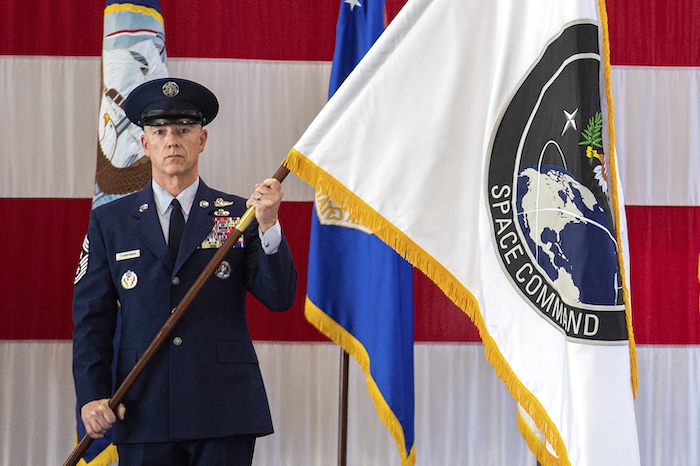 A presentation of the U.S. Space Command colors.