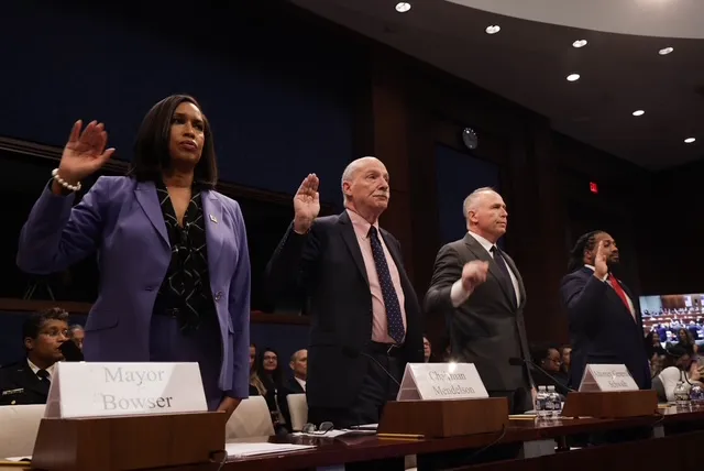 District of Columbia Mayor Muriel Bowser, D.C. Council Chairman Phil Mendelson, and D.C. Attorney General Brian Schwalb.