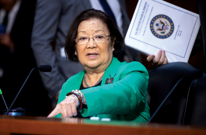 Mazie Hirono suddenly remembers there are biological differences between men and women